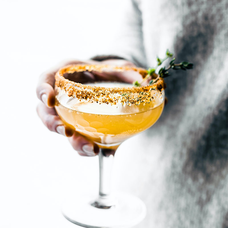 Cocktail pétillant miel